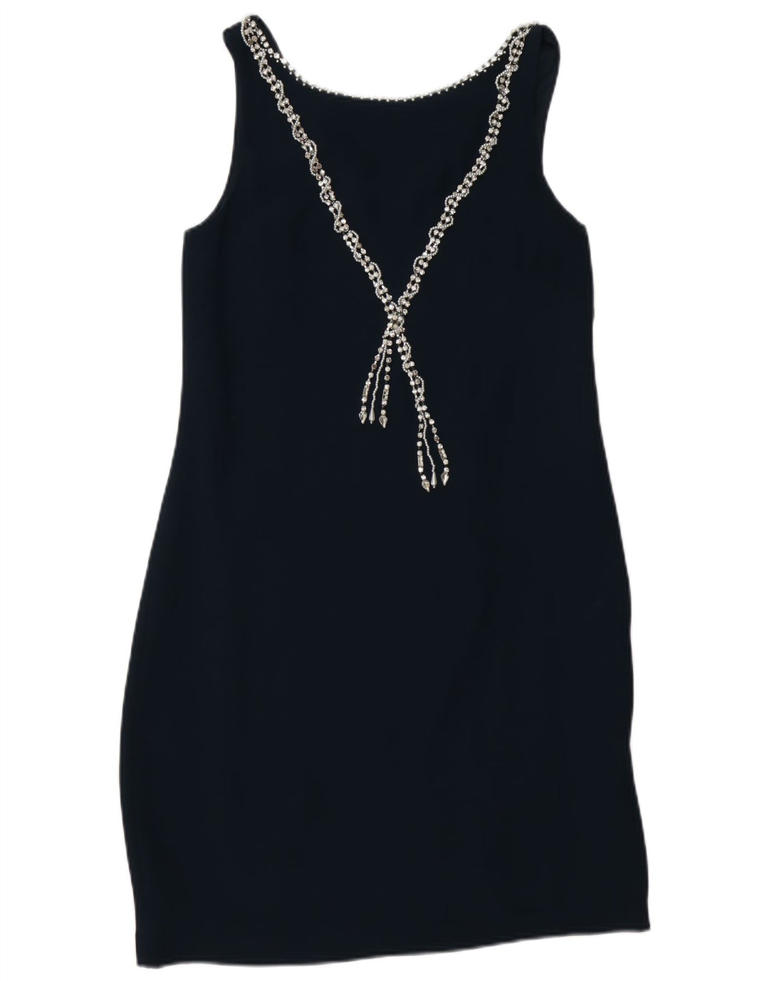 MONSOON ženska plašt haljina bez rukava UK 10 Mala tamnoplava viskoza