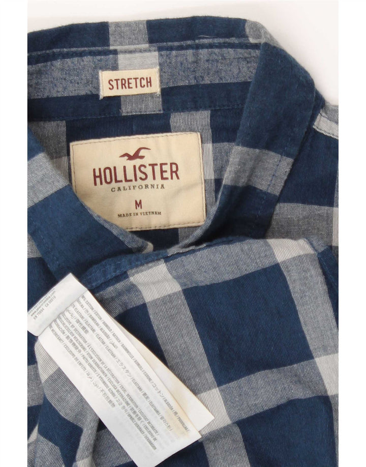Hollister muška rastezljiva košulja srednje tamnoplave karirane boje
