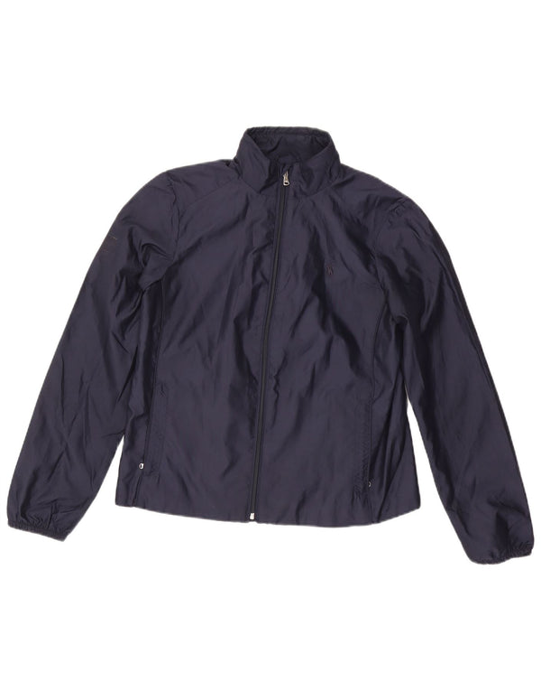 Ženska vodootporna kišna jakna Ralph Lauren UK 12 srednje tamnoplava poliester