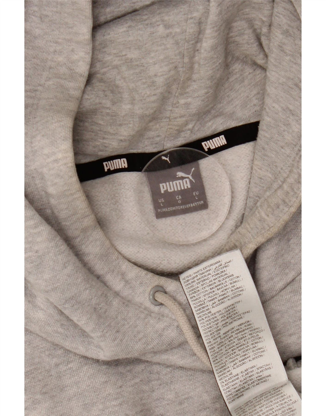 Puma velika ženska majica s kapuljačom UK 16 veliki sivi pamuk