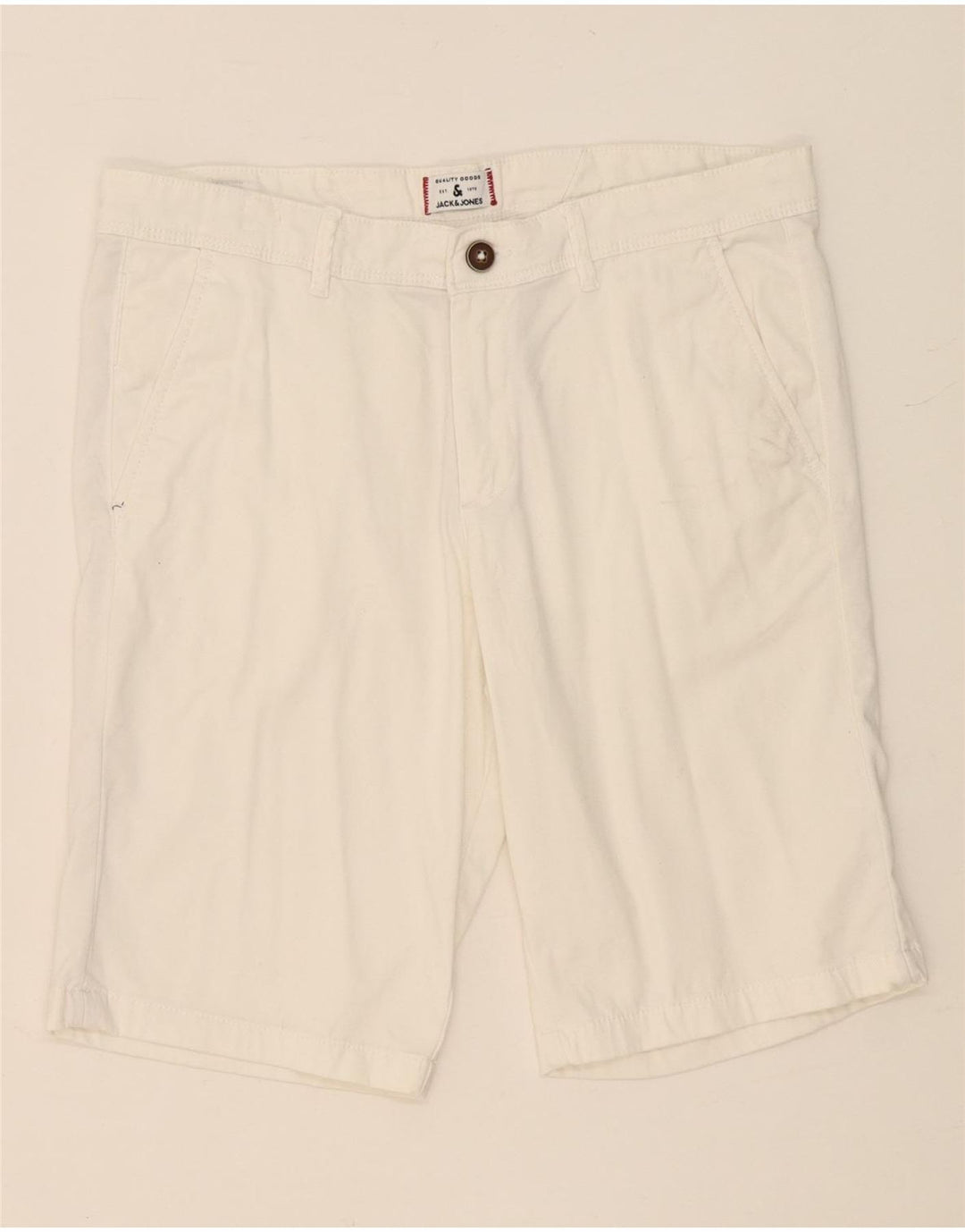 JACK & JONES Muške chino kratke hlače srednje veličine W32 Bijele