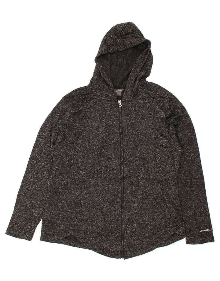 EDDIE BAUER Womens Zip Hoodie Sweater UK 18 XL Grey Polyester Vintage Eddie Bauer and Second-Hand Eddie Bauer from Messina Hembry 