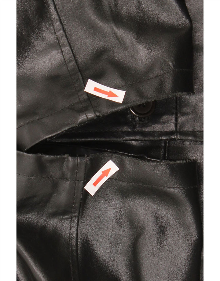 Vintage muška kožna jakna UK 42 XL crna koža