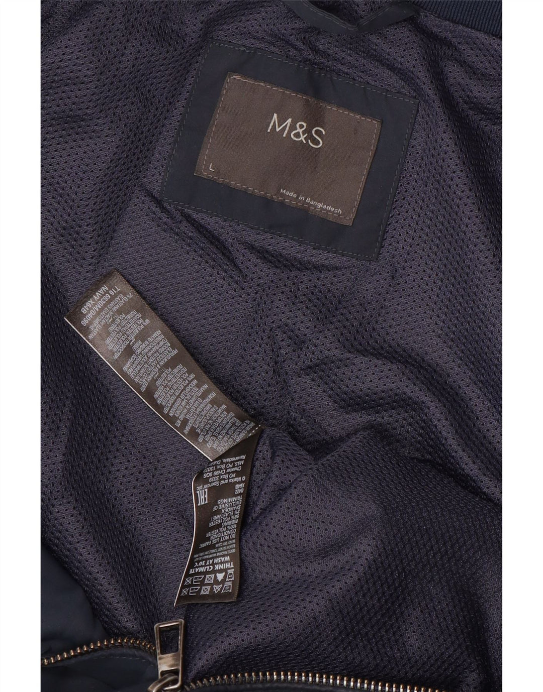 Marks & Spencer muška bomber jakna UK 40 veliki tamnoplavi poliester