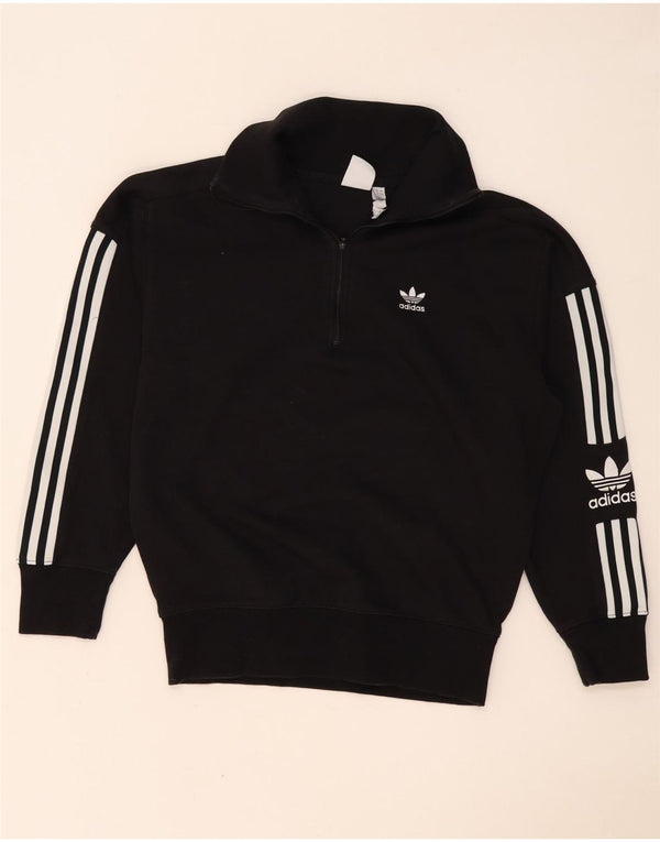 Adidas ženski džemperi s velikim grafičkim izrezom UK 8, mali crni