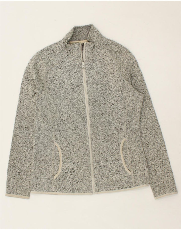 EDDIE BAUER Womens Tracksuit Top Jacket UK 14 Medium Grey Cotton Vintage Eddie Bauer and Second-Hand Eddie Bauer from Messina Hembry 