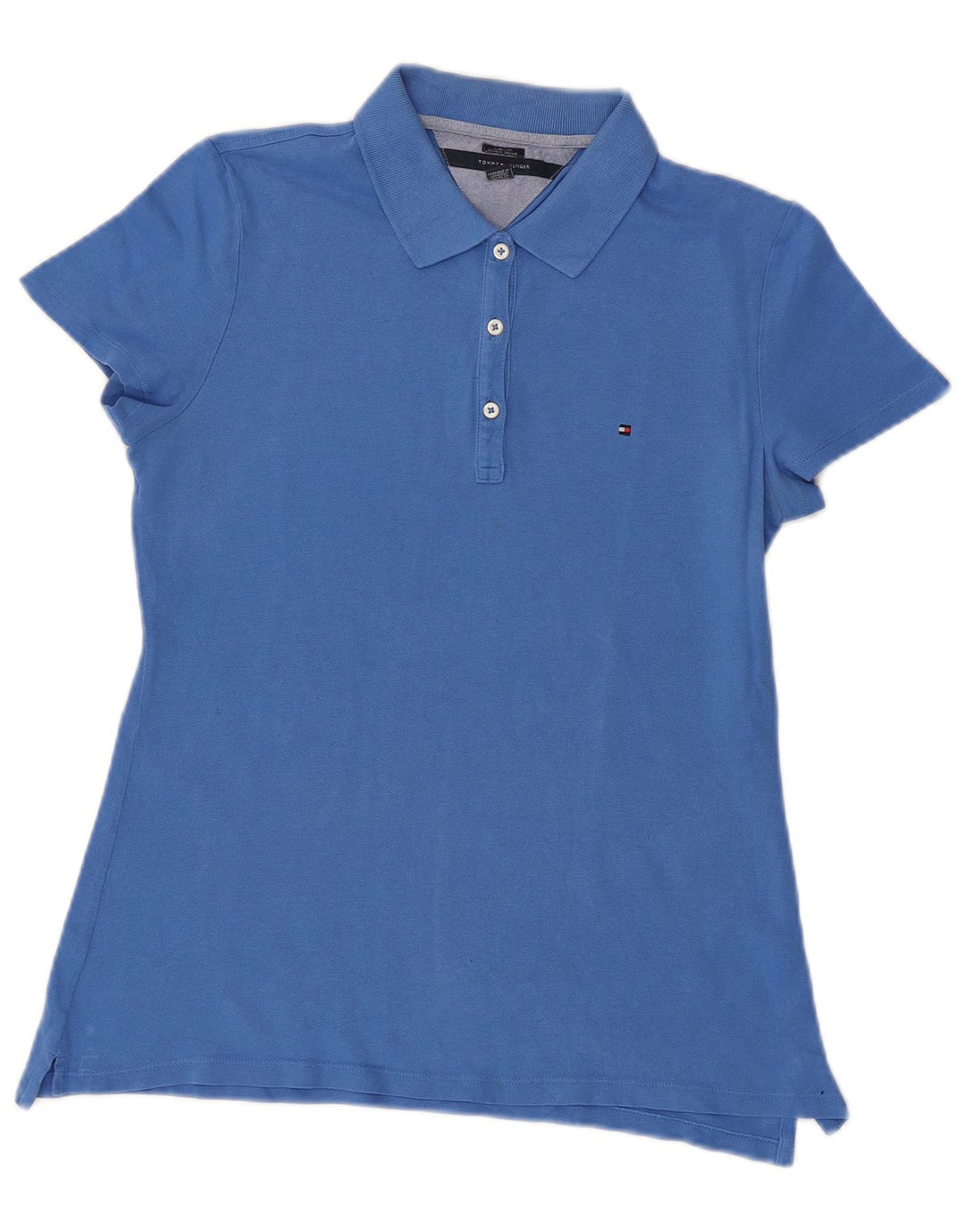 TOMMY HILFIGER Ženska klasična polo majica UK 12 srednje plava