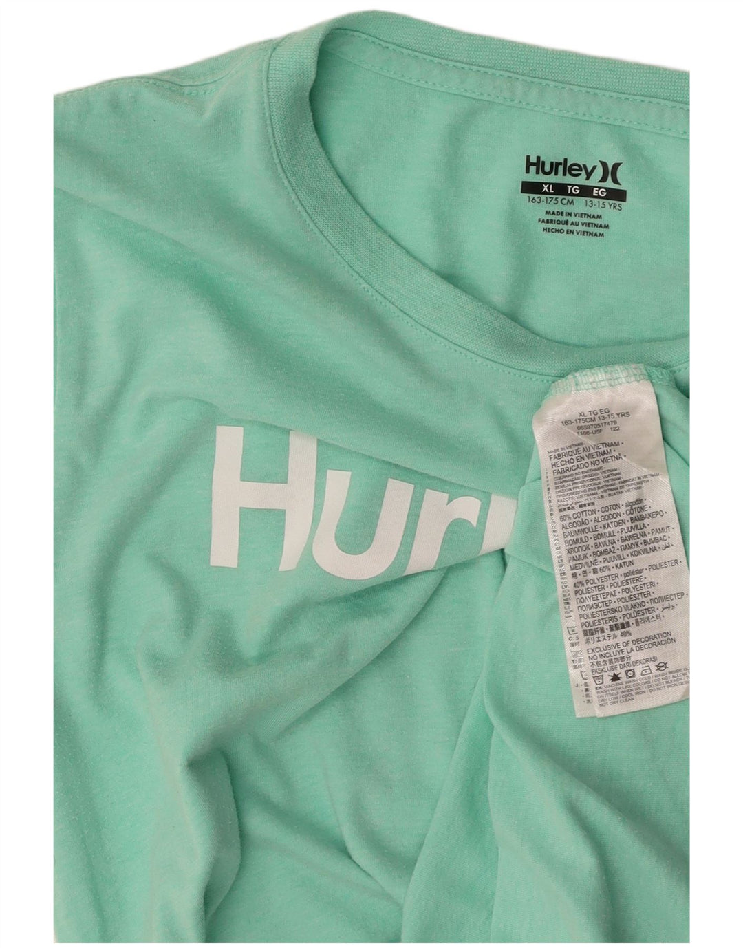HURLEY Majica s grafičkim motivima za dječake 13-14 godina XL zeleni pamuk