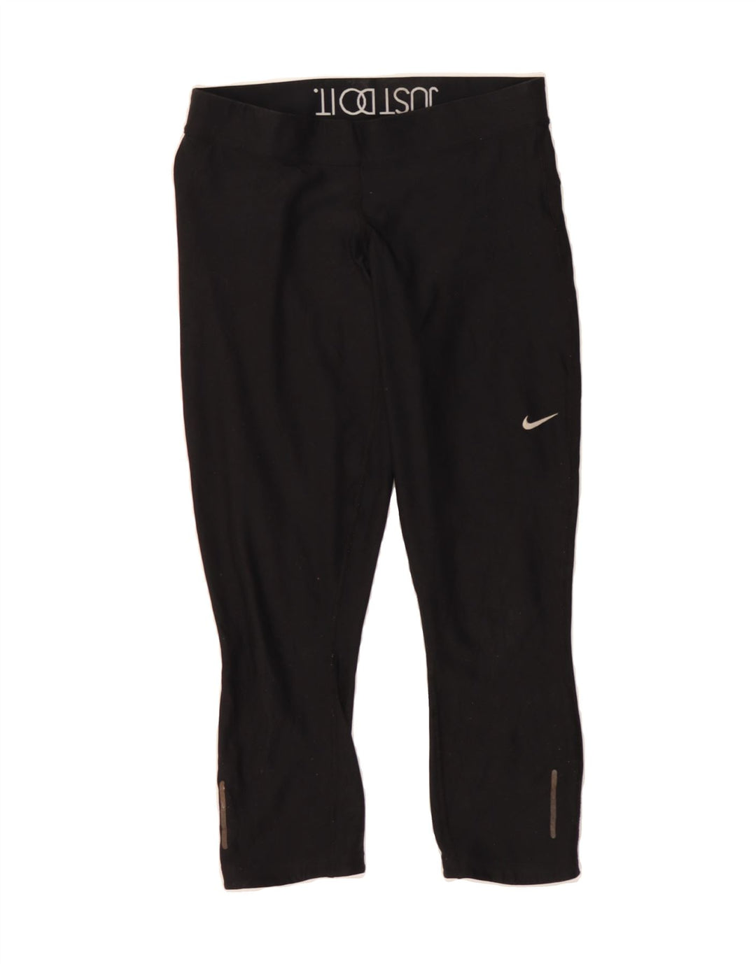 NIKE Womens Dri Fit Leggings UK 12 Medium Black Polyester Vintage Nike and Second-Hand Nike from Messina Hembry 