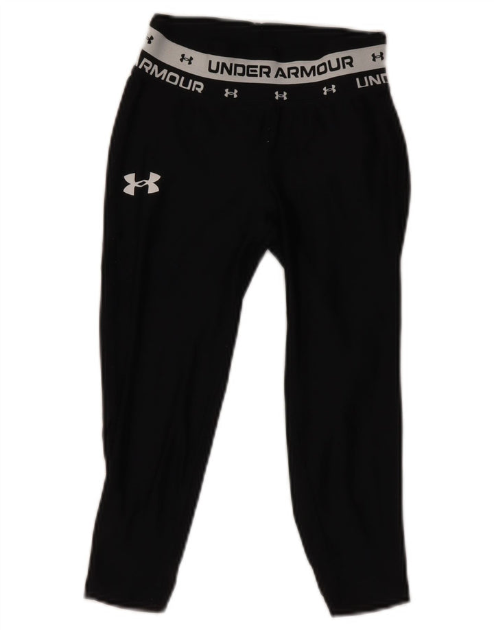 UNDER ARMOUR Grafičke tajice za djevojčice 7-8 godina Male crne poliesterske