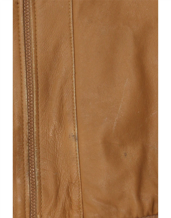 Vintage muška kožna jakna UK 38 srednje smeđa koža