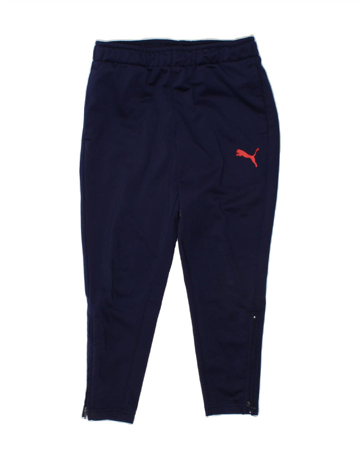 PUMA Boys Tracksuit Trousers 5-6 Years Navy Blue Polyester Vintage Puma and Second-Hand Puma from Messina Hembry 