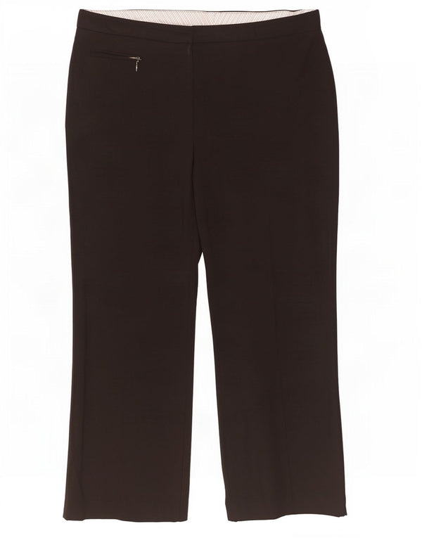 Marks & Spencer ženske ravne ležerne hlače UK 18 XL W40 L29 crne