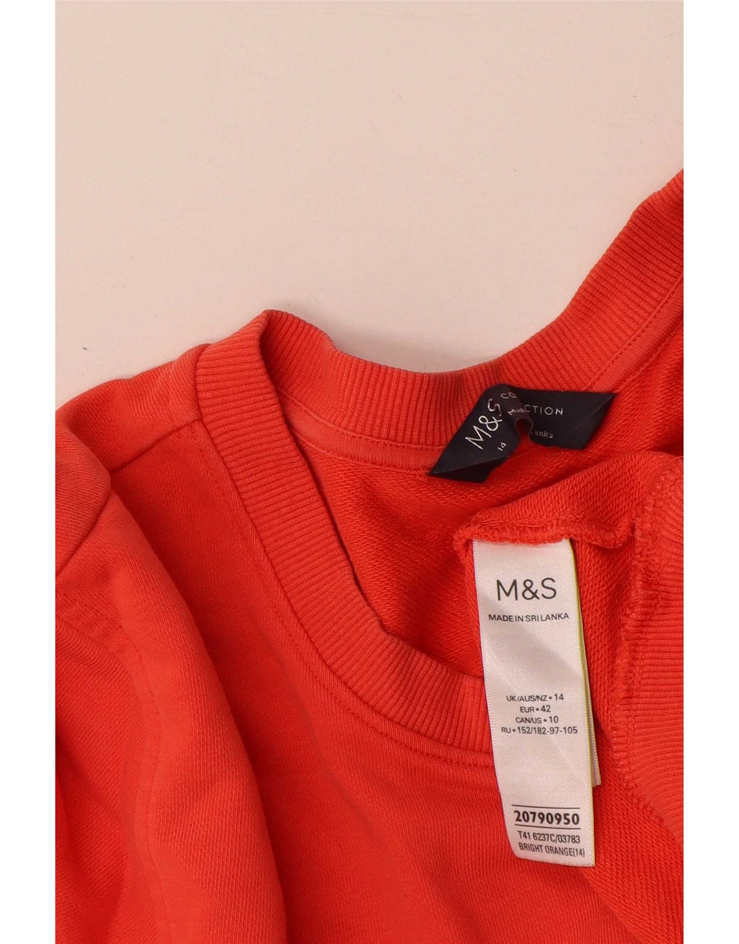 Marks & Spencer ženski džemper UK 14 Veliki narančasti pamuk