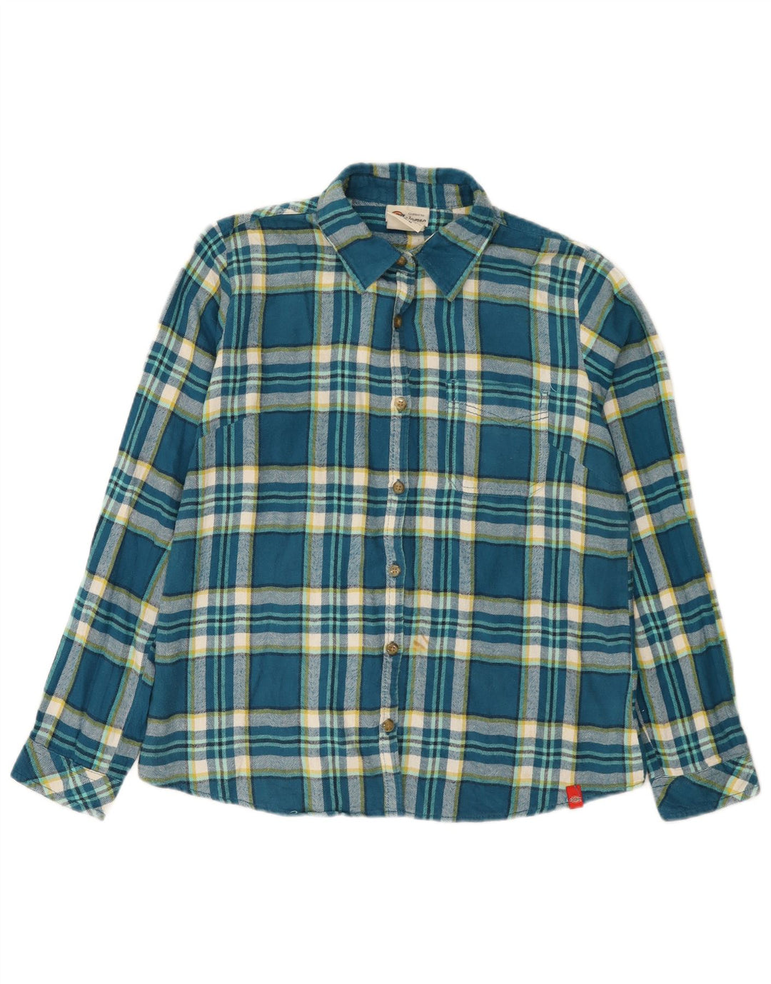Dickies ženska košulja od flanela UK 14 srednje plavi karirani pamuk