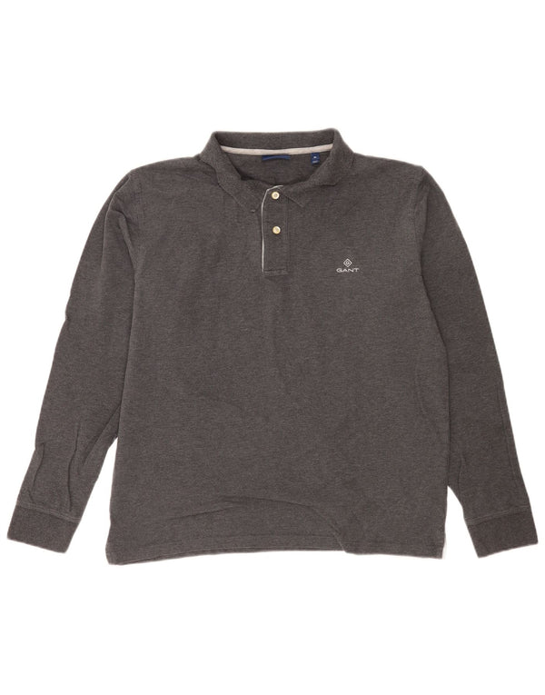 Gant muška polo majica dugih rukava XL sivi pamuk