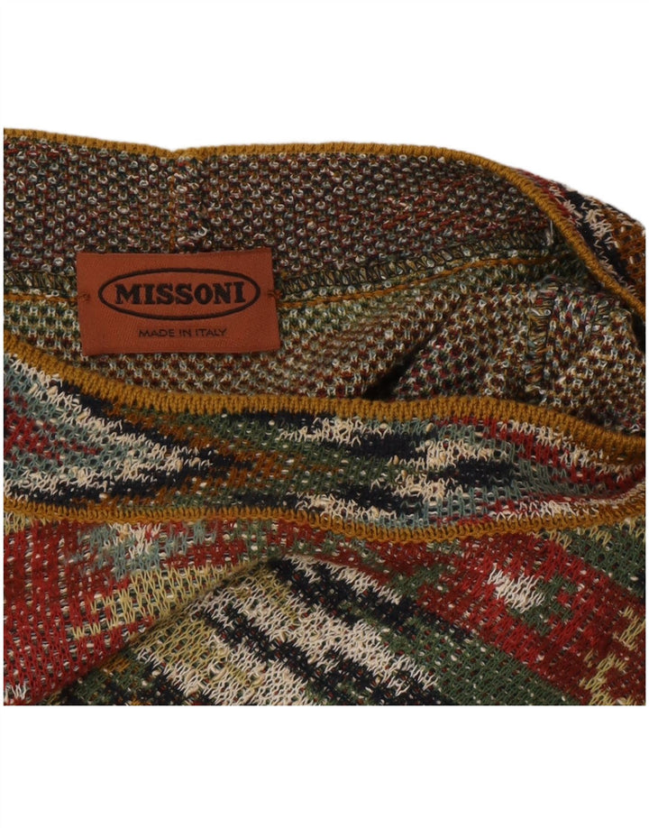 MISSONI Muški džemper s okruglim izrezom IT 54 XL Višebojni geometrijski
