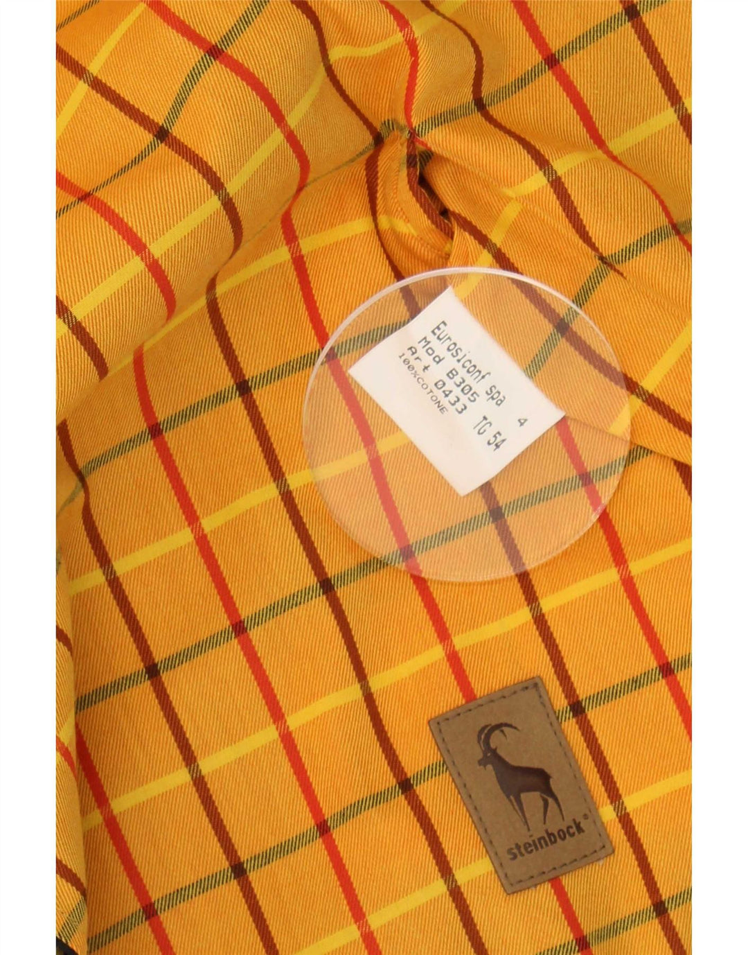Steinbock muška dvostruka jakna EU 54 2XL žuti karirani pamuk