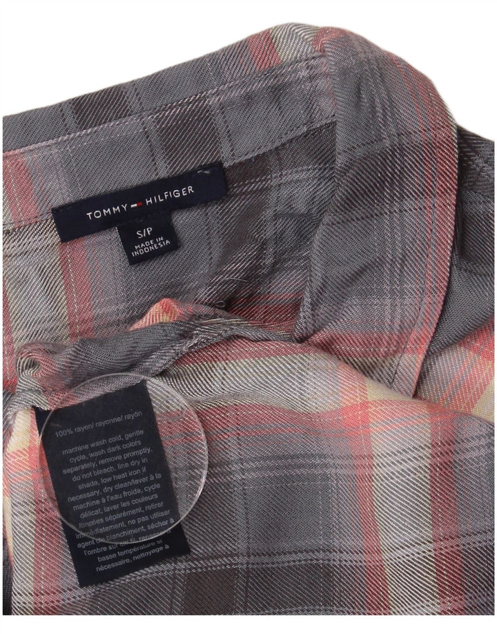Tommy Hilfiger Ženska košulja UK 10 Small Gray Check Rayon