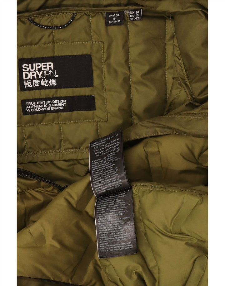 Superdry muška podstavljena jakna s kapuljačom UK 14 veliki zeleni poliester