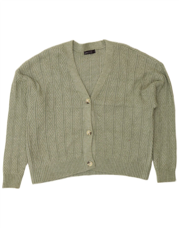 Marks & Spencer ženski kardigan pulover UK 18 XL zeleni poliester