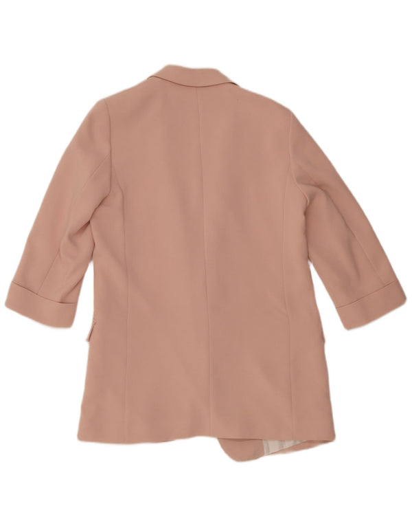 Zara ženska otvorena jakna s 3/4 rukavima UK 10 Mala ružičasta