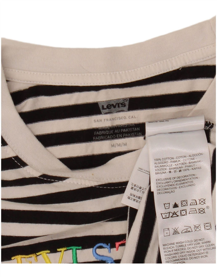 Levi's ženska gornja majica dugih rukava s grafikama UK 14, srednje crne pruge