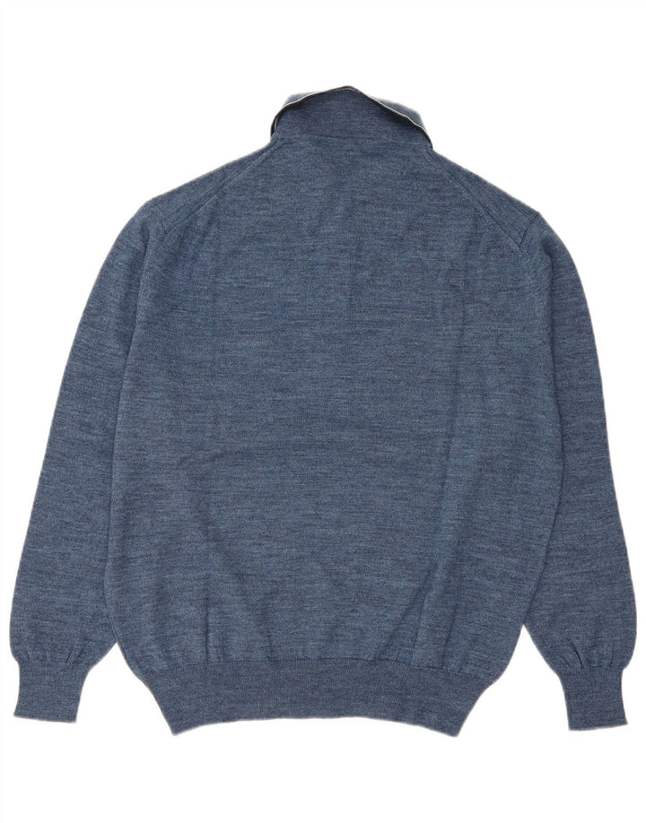 Canda muški džemper s polo ovratnikom IT 48/50 Srednje plava djevičanska vuna