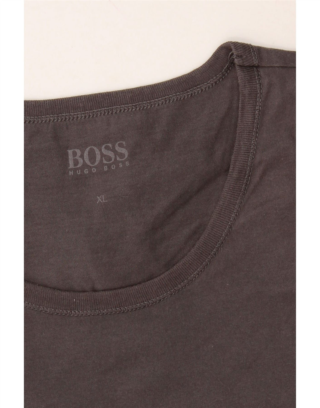 HUGO BOSS Mens T-Shirt Top XL Grey Vintage Hugo Boss and Second-Hand Hugo Boss from Messina Hembry 
