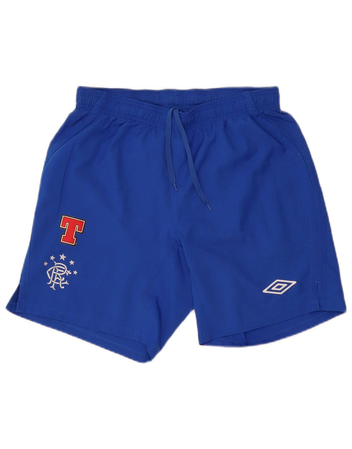 UMBRO muške grafičke sportske kratke hlače srednje plave boje od poliestera