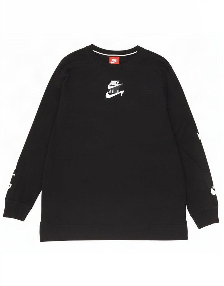 Nike muška majica dugih rukava s grafikom, velika crna