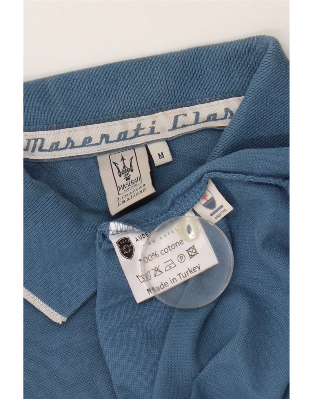 Maserati muška grafička polo majica srednje plavi pamuk