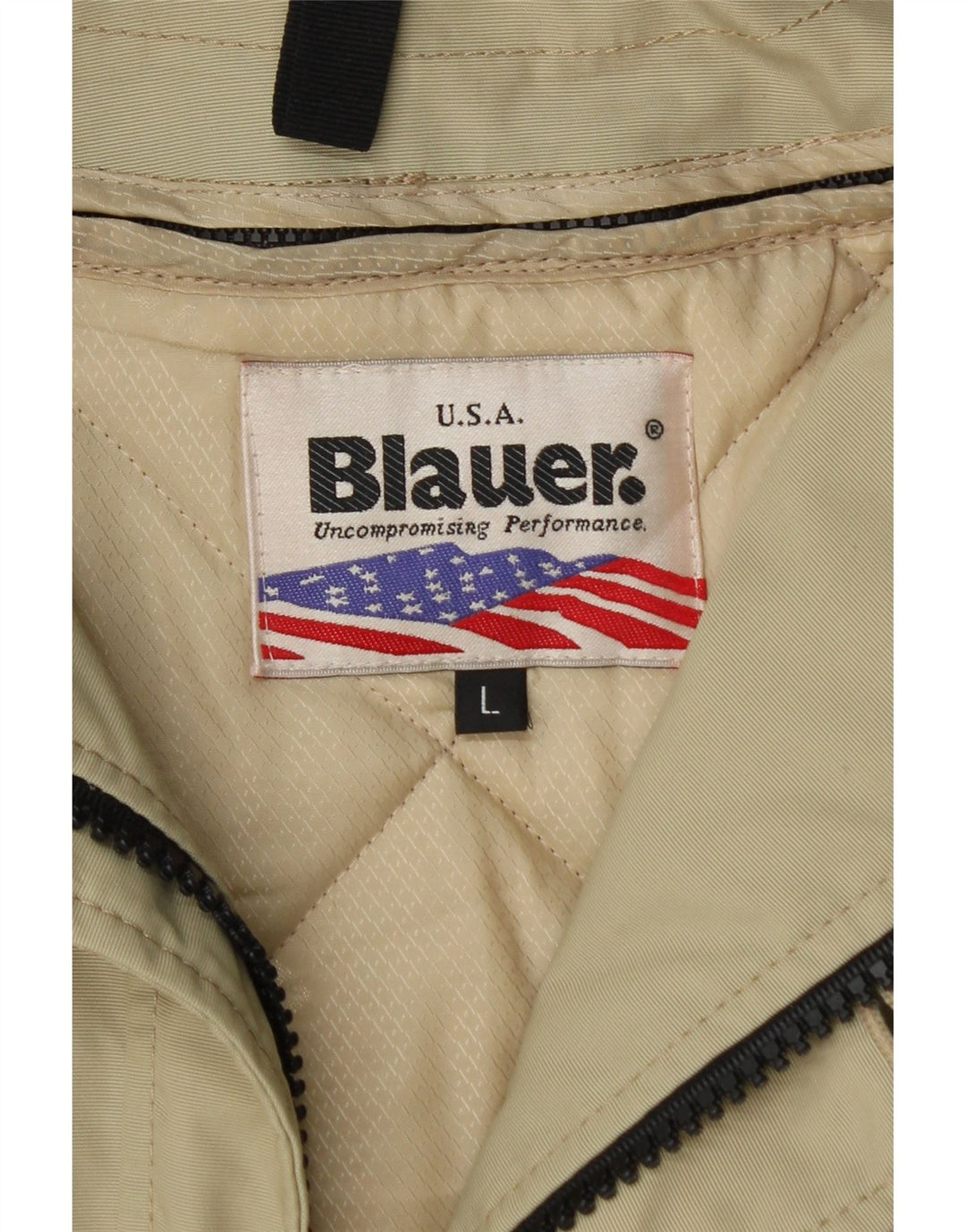 BLAUER Mens Military Bomber Jacket UK 40 Large Green Nylon
