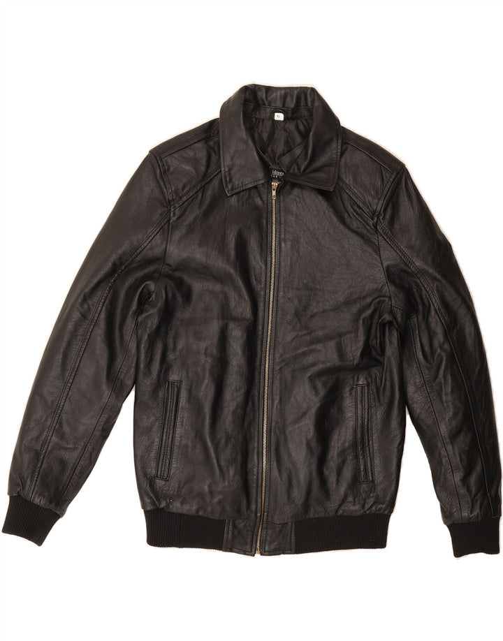 VINTAGE Womens Leather Jacket UK 18 XL Black Leather Vintage Vintage and Second-Hand Vintage from Messina Hembry 
