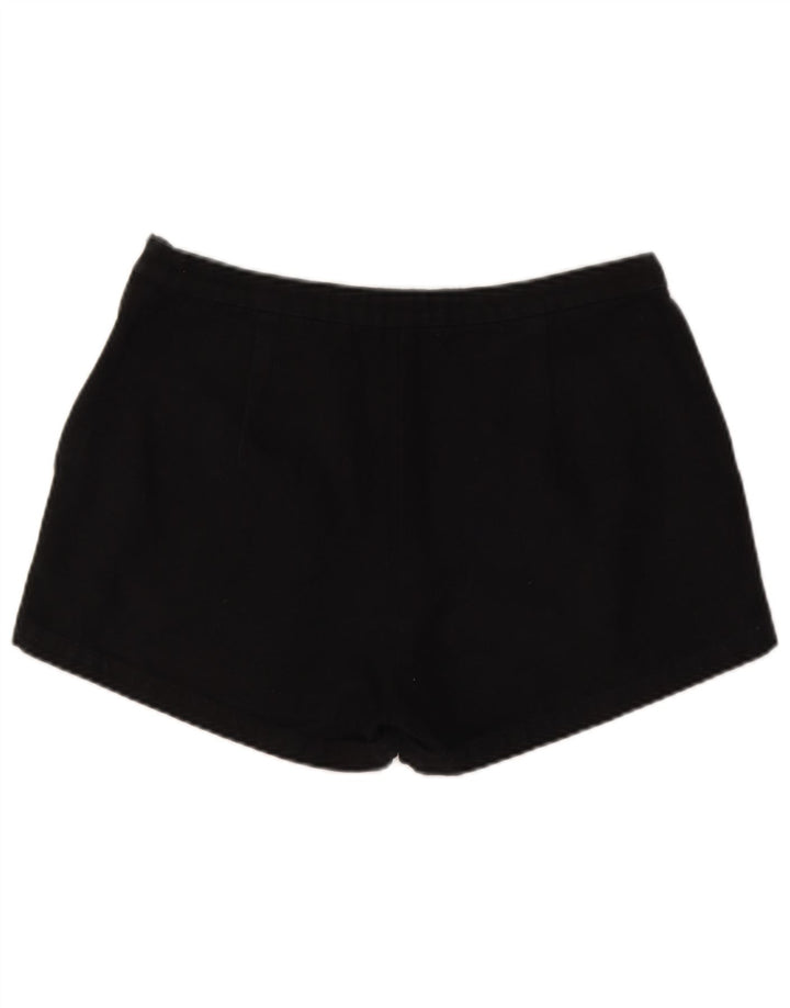 Vintage ženske grafičke chino kratke hlače, velike W30, crni pamuk