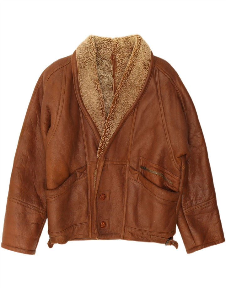 VINTAGE muška jakna s ovčicama UK 42 XL smeđa