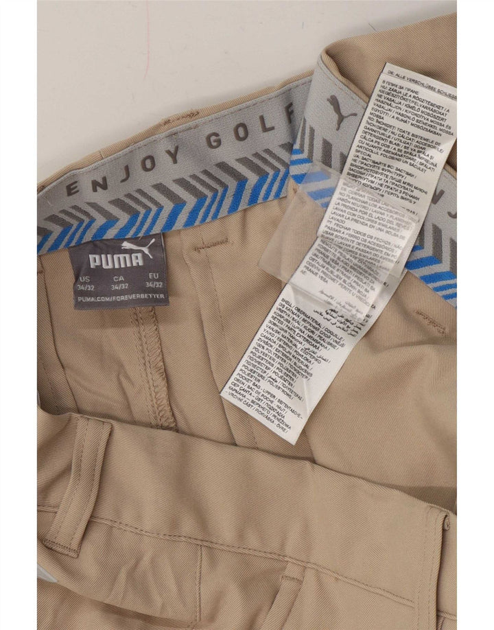 Puma muške uske chino hlače W34 L32 bež poliester