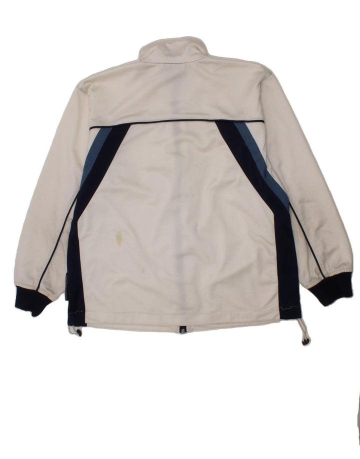 DIADORA Boys Tracksuit Top Jacket 10-11 Years White Colourblock Polyester Vintage Diadora and Second-Hand Diadora from Messina Hembry 