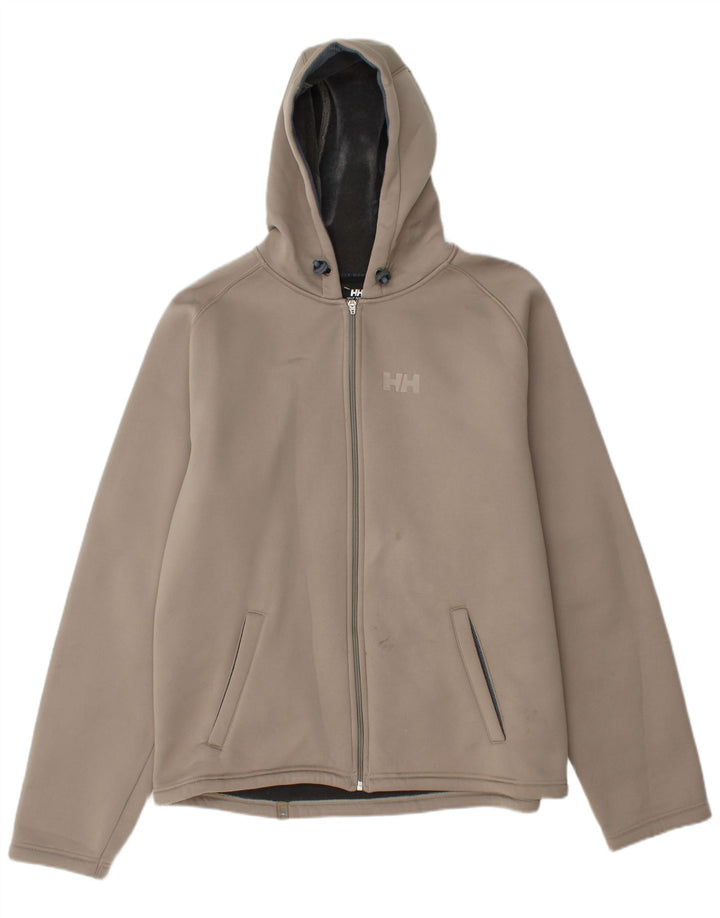 HELLY HANSEN Muška vjetrovka s kapuljačom UK 40 velika siva poliesterska jakna