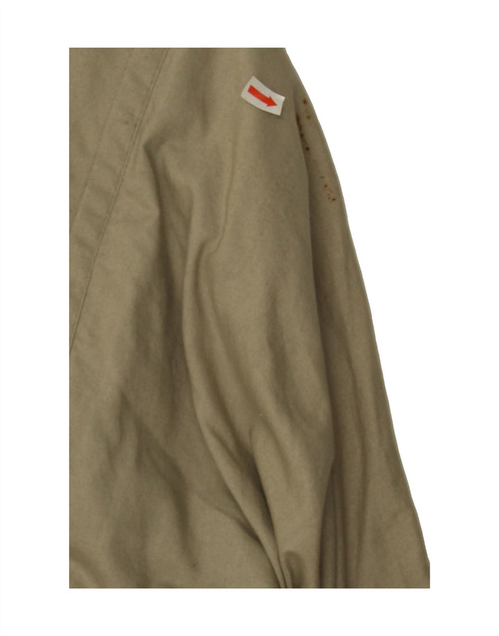 VINTAGE Womens Overcoat UK 18 XL  Beige Cotton Vintage Vintage and Second-Hand Vintage from Messina Hembry 
