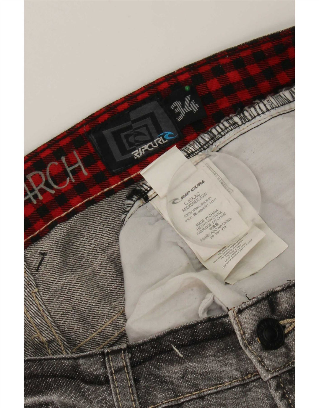 Rip Curl muške ravne traperice W34 L33 sivi pamuk