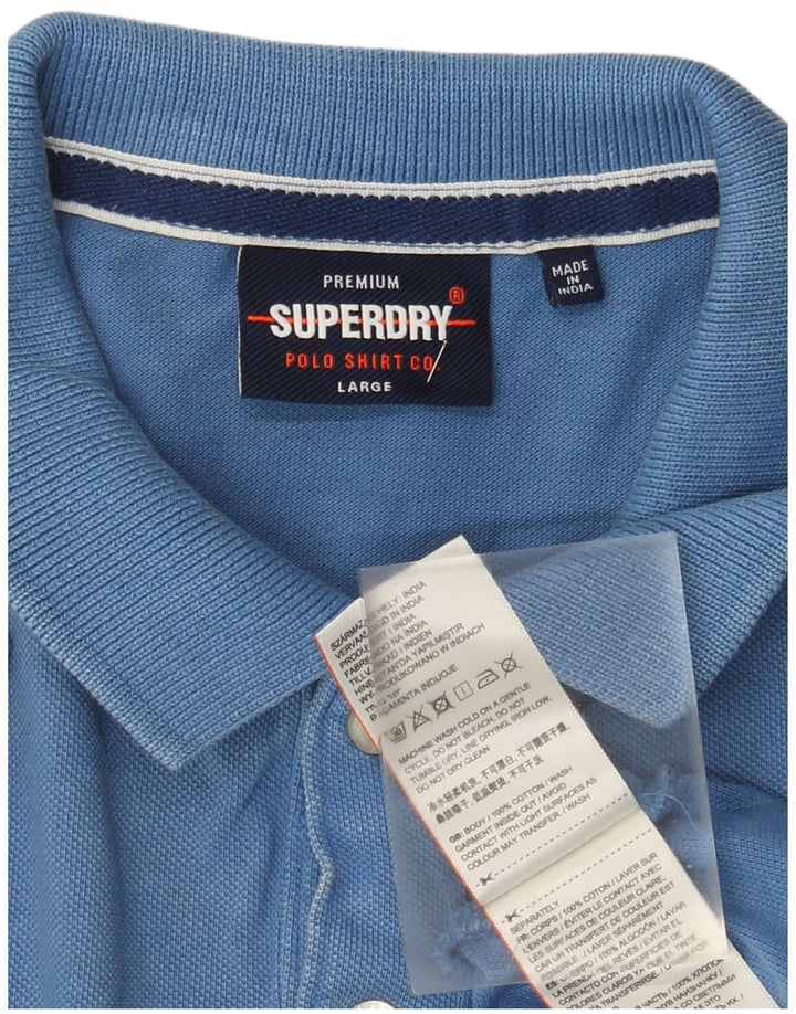 Superdry muška polo majica Large Blue Cotton