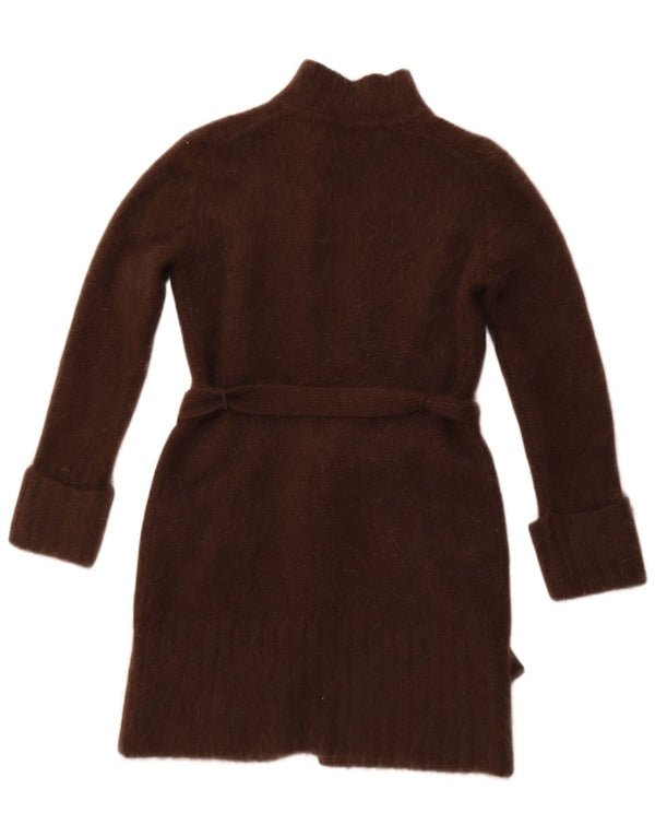 MONSOON ženski dugi kardigan pulover UK 12 srednje smeđe janjeće vune