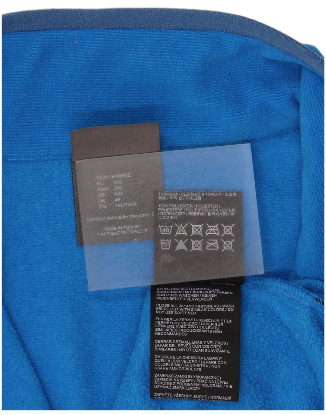Jack Wolfskin muški džemper od flisa s patentnim izrezom 2XL plavi poliester