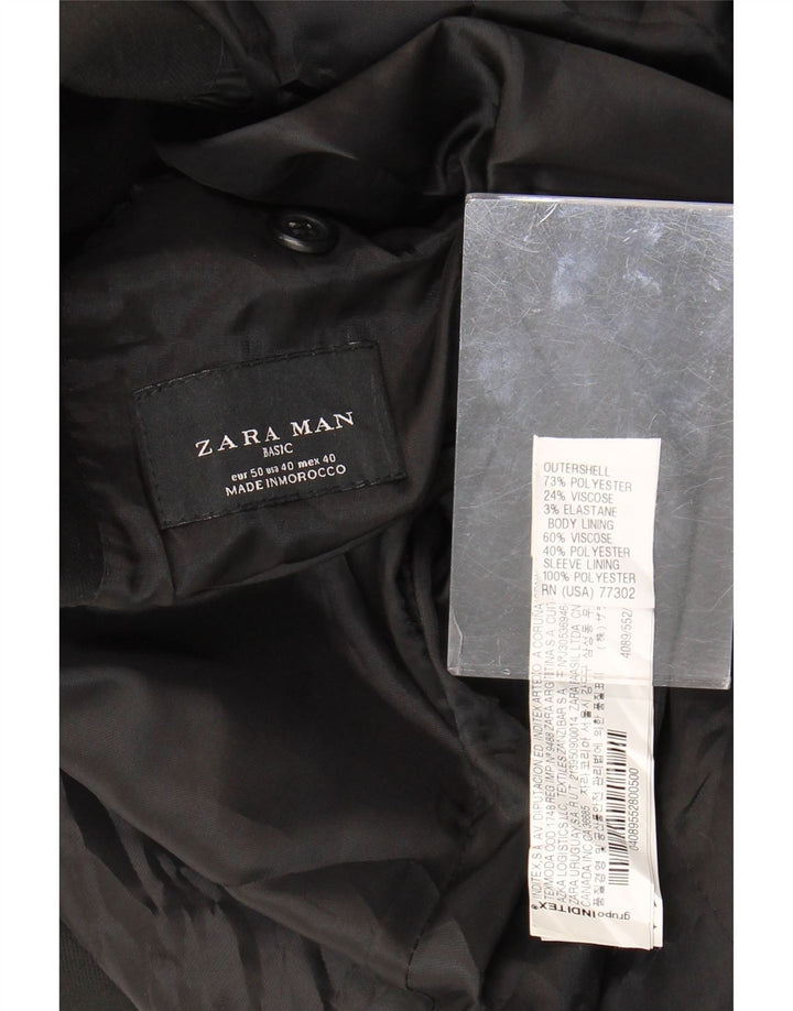 ZARA muška jakna sa 2 gumba EU 50 srednji crni poliester