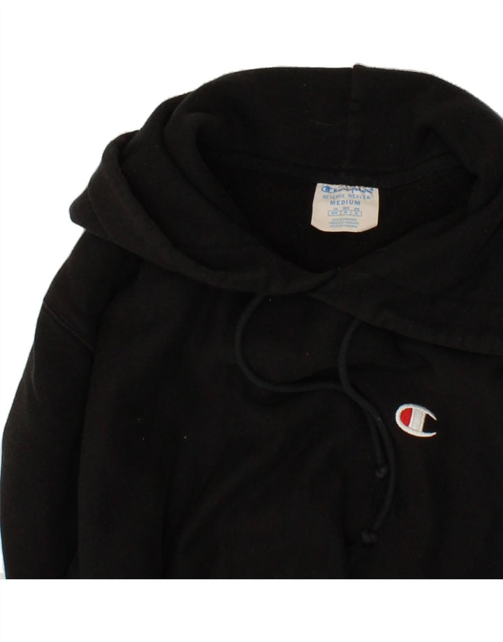 CHAMPION Mens Hoodie Jumper Medium Black Cotton Vintage Champion and Second-Hand Champion from Messina Hembry 