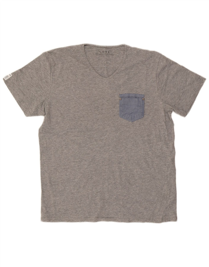 Jack & Jones muška majica kratkih rukava XL siva s pjegama