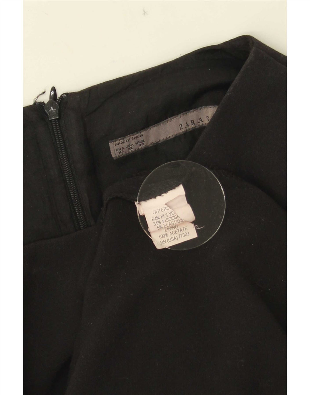 Zara ženska plašt haljina UK 18 XL crni poliester