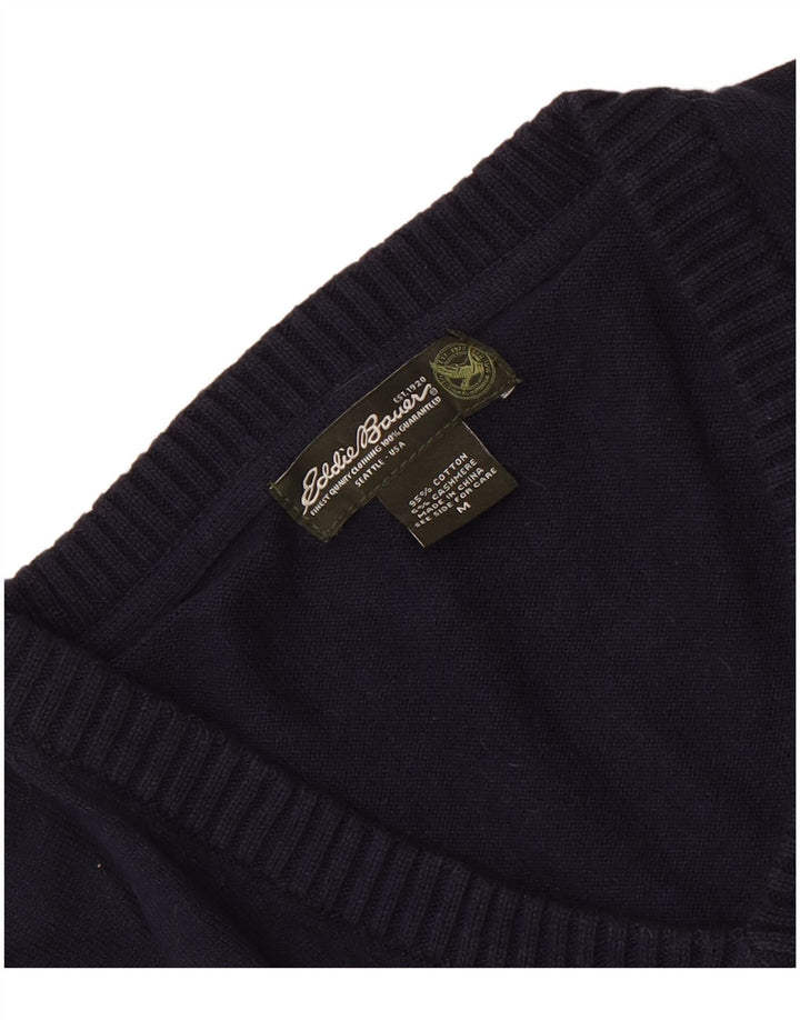 Eddie Bauer, muški džemper s V-izrezom, srednje tamnoplavi pamuk