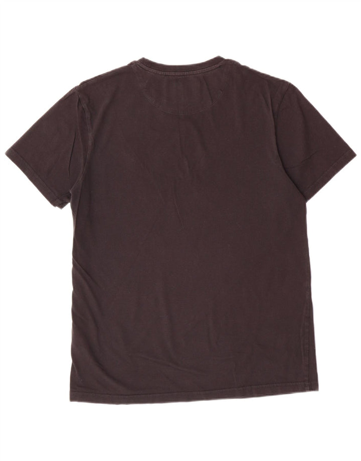 LYLE & SCOTT Mens T-Shirt Top Small Brown Cotton